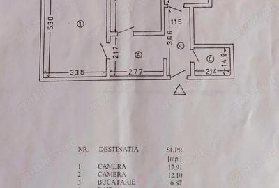 Apartament cu 2 camere decomandat în Brâncoveanu