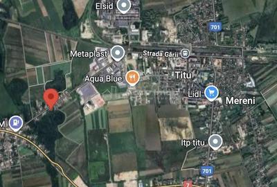 Teren stradal 1270 mp cu utilitati si casa veche - or.Titu - 1