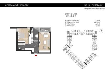 Apartament cu 2 camere decomandat în Nord - 2