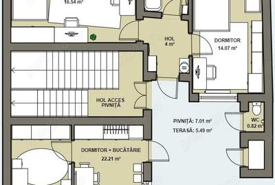 Apartament cu 3 camere în Orașul de Jos - 2