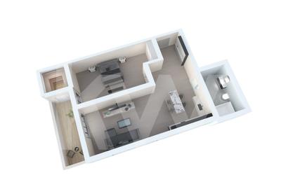 Apartament cu 2 camere semidecomandat în Țiglari