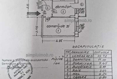 Apartament cu 3 camere decomandat, mobilat în Progresul - 1