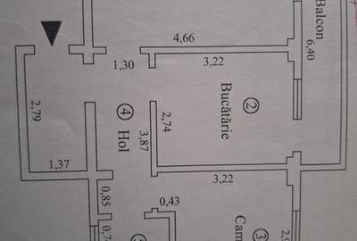 Apartament cu 2 camere decomandat în Central