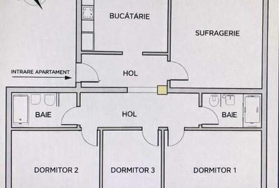 Apartament cu 4 camere decomandat în Șagului - 1