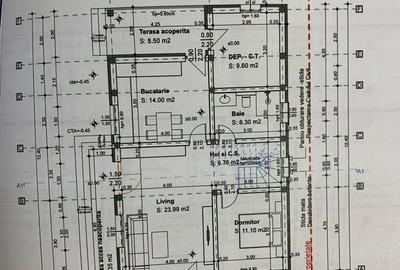 Casa la rosu in spate la Metro - 1