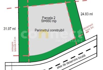 Teren de vanzare in Faget | 860 mp | str. Liviu Rusu - parcela optima de casa - 2