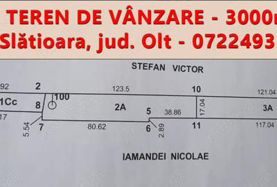 Teren de 3000 mp, în Slătioara - 1