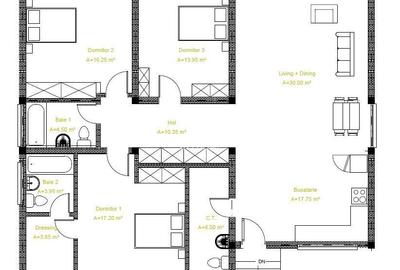 Casă cu 4 camere cu Canalizare în Șura Mică