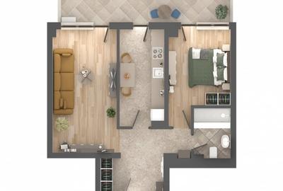 Apartament doua camere,Podu Ros,decomandat - 2