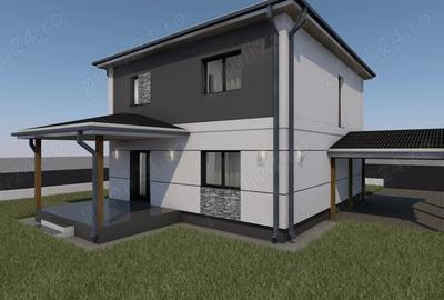Proprietar . Casa individuala P+1Etaj. 3 Dormitoare. 1 Birou. 3 Bai. Bucatarie Inchisa. CarPort - 6