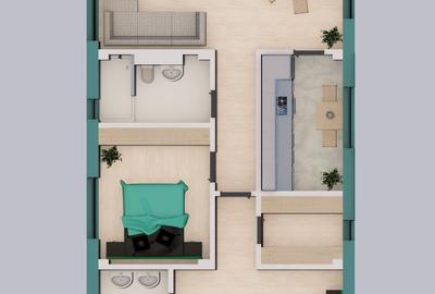 Apartament cu 3 camere decomandat în Elvila - 5