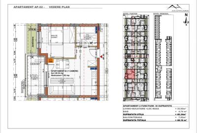 Apartament 1 camera , 48,16 mp, etaj parter, zona Cetatii - 1