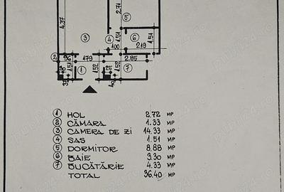 Apartament cu 2 camere semidecomandat în Central - 1
