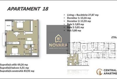 Apartament cu 2 camere în Cantemir - 4