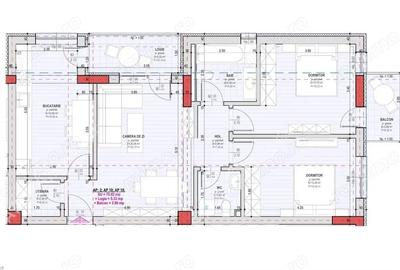 Apartament cu 3 camere decomandat în Central - 9