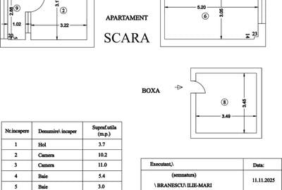 Vand apartament cu 3 camere in centrul orasului Ramnicu Valcea etaj 4 - 7