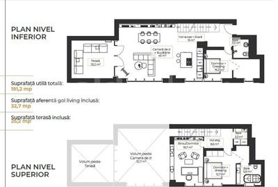 Apartament Loft spatios cu 4 camere | terasa 32mp - 28
