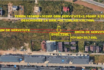 Teren 2160mp-D=60ml-Chiajna/Militari Residence,pretabil bloc - 1