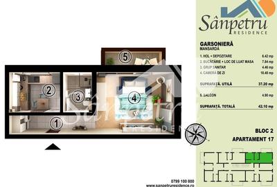 Apartament modern cu o camera, incalzire în pardoseală, NZEB - 2