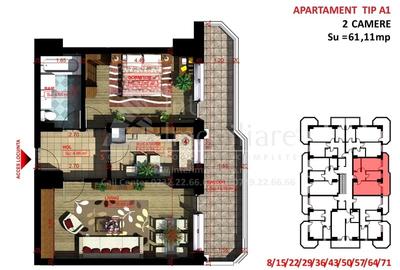Apartament cu 2 camere Royal Town Cod 159847 - 5