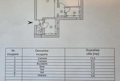 Apartament cu 2 camere în Micro 39