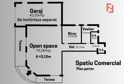 Spatiu Comercial de inchiriat, 113 mp, Sacalaz - pozitionare excelenta - 2