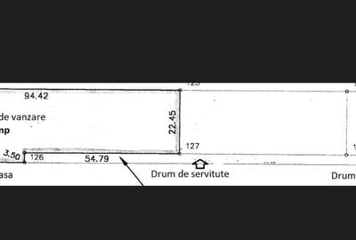 Teren de 2500 mp, în Est