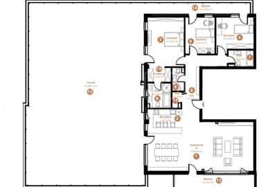 Apartament cu 4 camere semidecomandat în Florești - 3