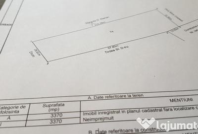 Teren de 3370 mp, în Moșoaia - 2