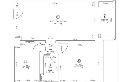 Apartament cu 2 camere decomandat în Vlahuță - 3