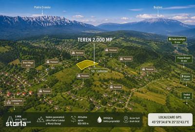 Teren de 2000 mp, în Bran