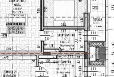 Apartament parter semifinisat 40 mp ,bloc nou.