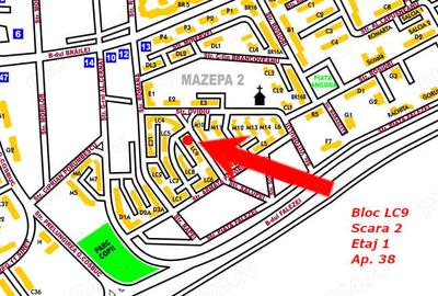 Apartament 2 camere, Gala?i, Mazepa 2, BL LC9, Scara 2, Ap. 38, etaj 1 - 2