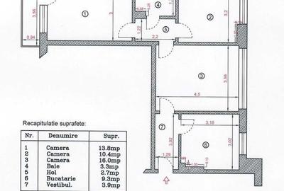 Apartament cu 3 camere semidecomandat, mobilat în Ștefan cel Mare - 7