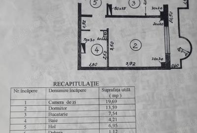 Apartament cu 2 camere decomandat în Central