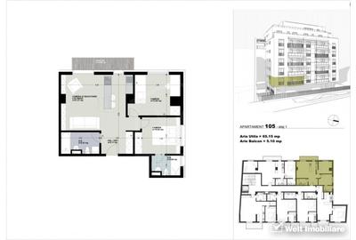 Apartament cu 3 camere semidecomandat în Mărăști - 2