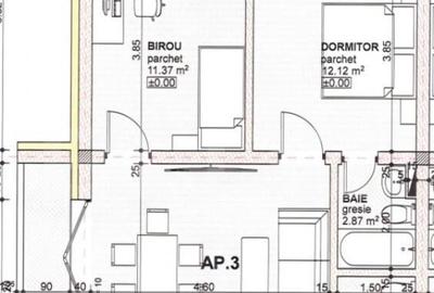 Apartament 3 camere, 2 bai, decomandat Calea Moldovei la - 12