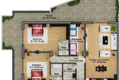 Penthouse cu vedere panoramica catre zona de Nord, terasa de 80 mp - 26