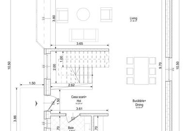 Vila superba P+1 Tunari 171mp, 4 camere, curte proprie, tigla ceramica - 12