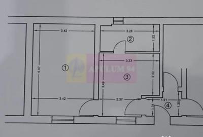 Casă cu 1 camere cu Teren 50 Mp în Tineretului
