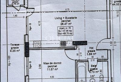 Apartament cu 2 camere semidecomandat în Florești - 14