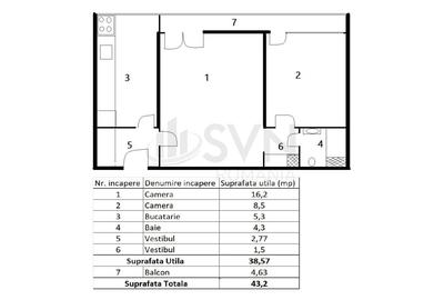Apartament cu 2 camere semidecomandat, mobilat în P-ța Amzei - 11