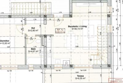 Apartament cu 3 camere si 2 bai, scara interioara, disponibil imediat. - 18