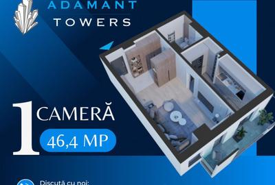 Adamant Towers | 1 camera | decomandat | 46.4 mp | Nicolina, Iasi - 1