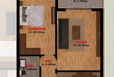 Apartament cu 2 camere decomandat în Fundeni - 9
