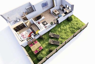 Apartament cu gradina , la bloc tip Vila, zona Ira - 2
