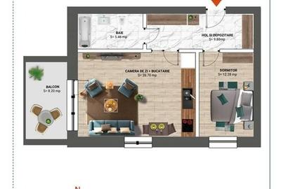 Apartament cu 2 Camere Sector 1 Zona de nord - 17