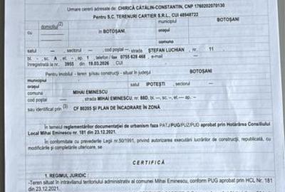 Teren de 620 mp, în Mihai Eminescu - 3