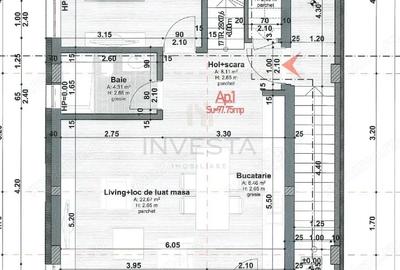 Apartament 4 camere, 97.75 mp+24 mp terasa + garaj+boxa  in vila str. Campului! - 3