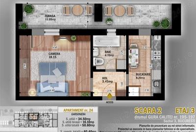 Garsonieră decomandată în Titan - 11